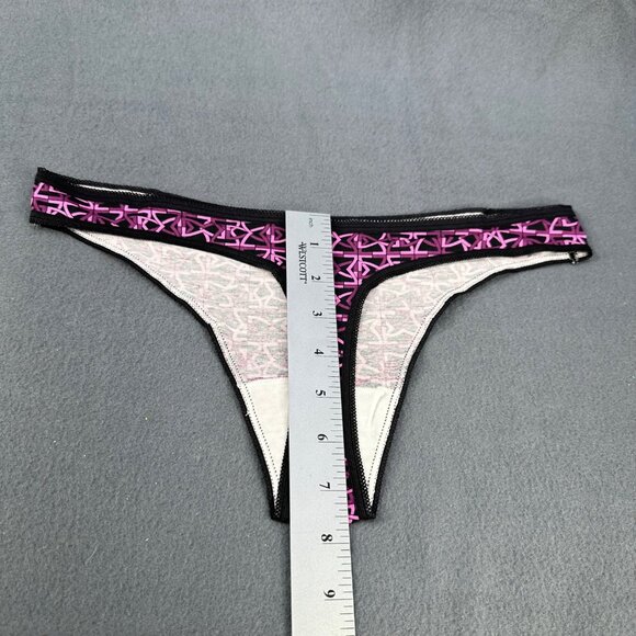 Maidenform Women's Sz Medium 6 Panty Thong Geometric Black Pink New Without Tags - Picture 6 of 6